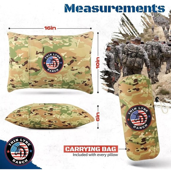 Therapeutic Camping Travel Pillow - Shredded Small Memory Foam Pillow for Deploy - Picture 2 of 6